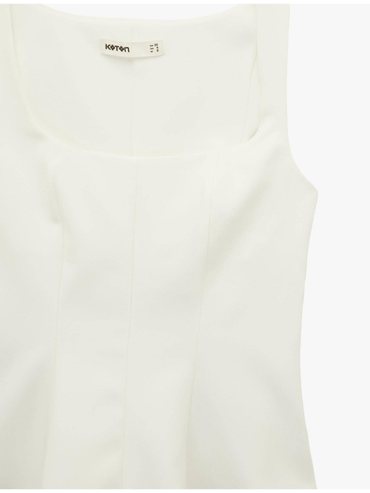 Sleeveless Peplum Top - White | pt51 - view 4