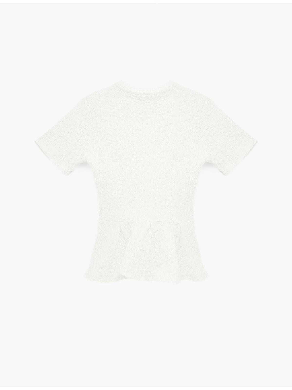 Textured Peplum Top - White | pt51 - view 4