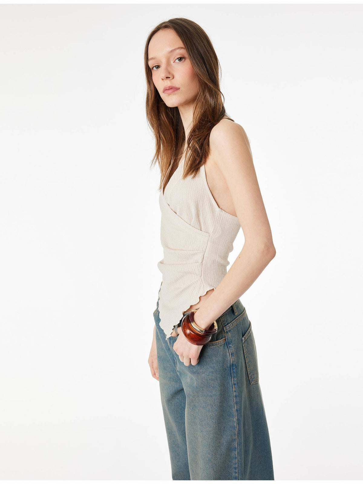Halter Neck Top - Beige | HT67 - view 2