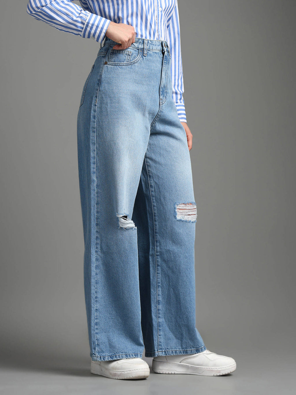 High Rise Wide Leg Jeans | WL90 - view 4