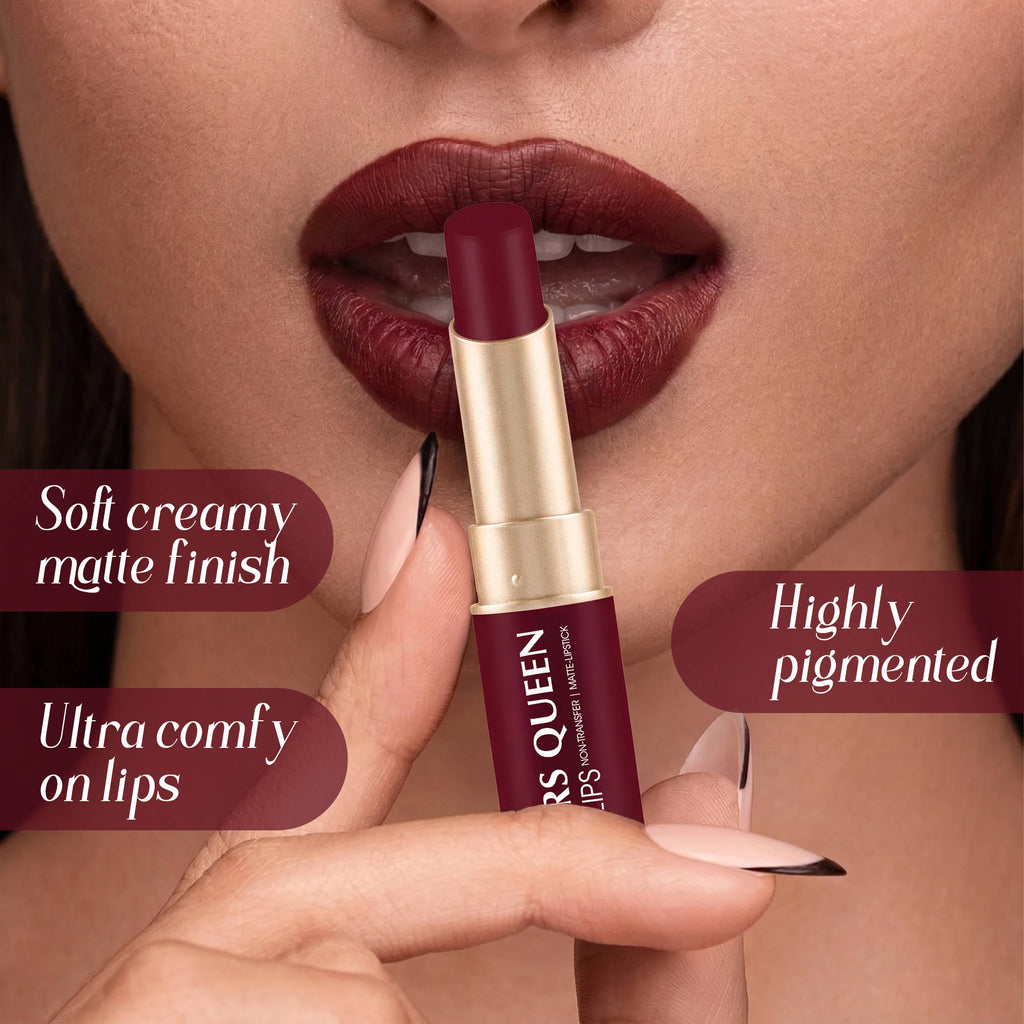 Luscious Lips Non Transfer Matte Lipstick | L12 - view 4
