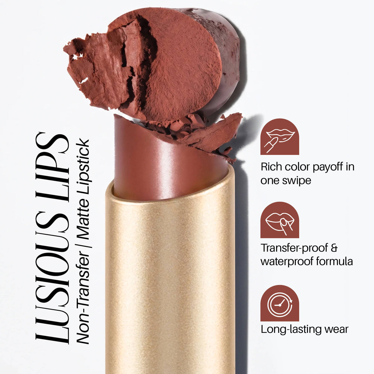Luscious Lips Non Transfer Matte Lipstick | L12 - view 6