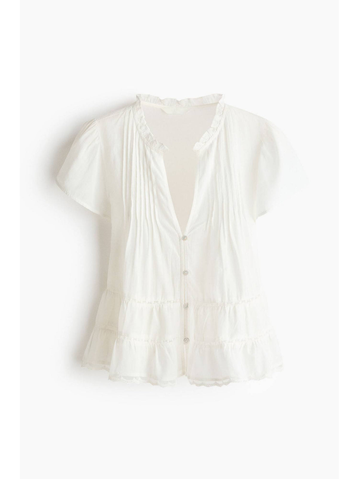 Women White Puff-Sleeved Blouse | S67 - view 5