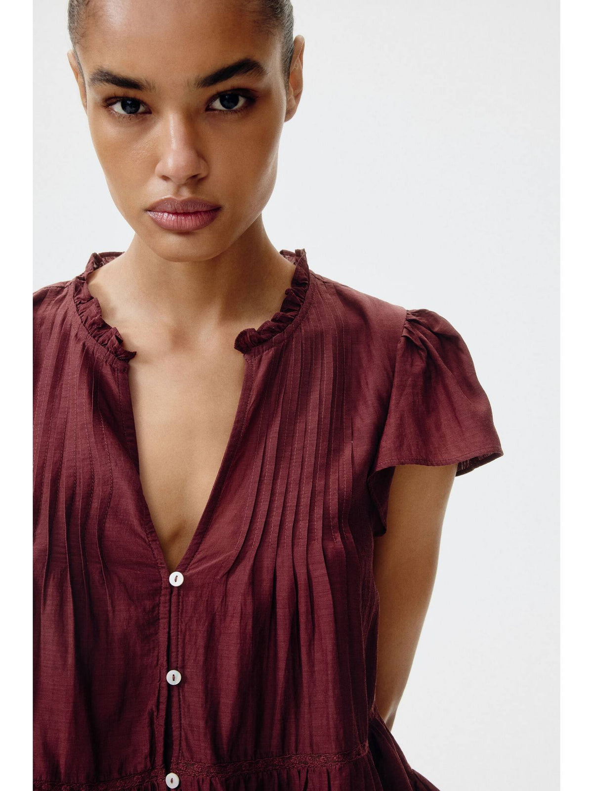 Women White Puff-Sleeved Blouse | S67 - view 15