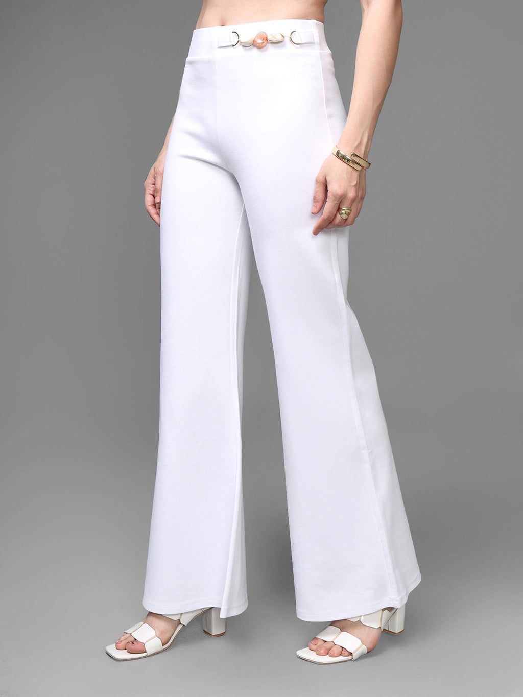 White Mateo Flared Jeggings | RF89 - view 3