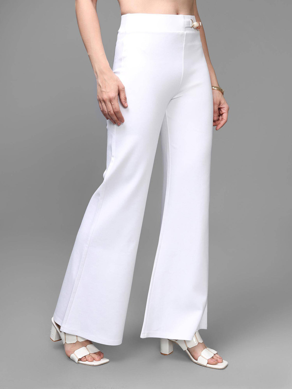 White Mateo Flared Jeggings | RF89 - view 4