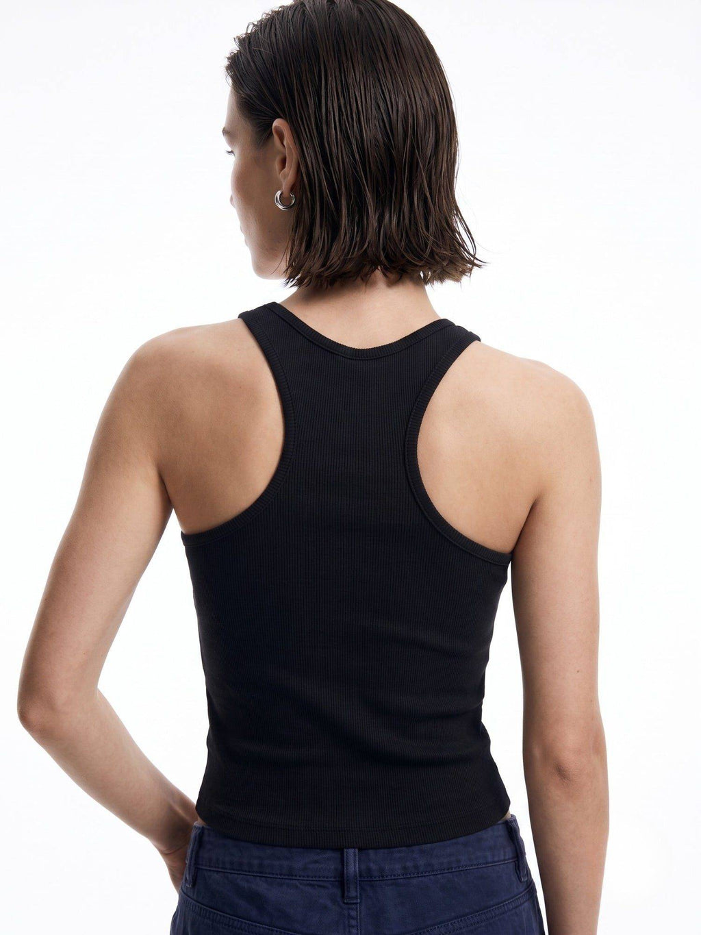 Black Round Neck Tank Top | TT98 - view 5