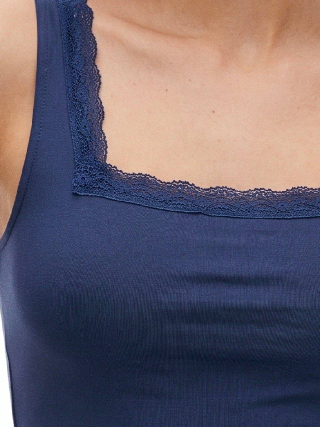 Navy Blue Square Neck Tank Top | TT98 - view 5