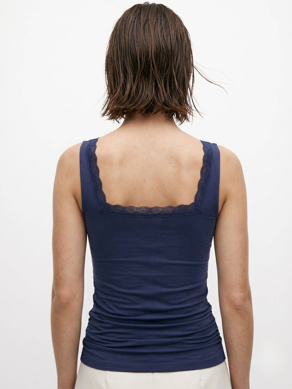 Navy Blue Square Neck Tank Top | TT98 - view 6