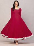 Women Off-White Georgette Hand Embroidery Anarkali Kurta | U3S - view 7