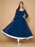 Women Off-White Georgette Hand Embroidery Anarkali Kurta | U3S - view 39