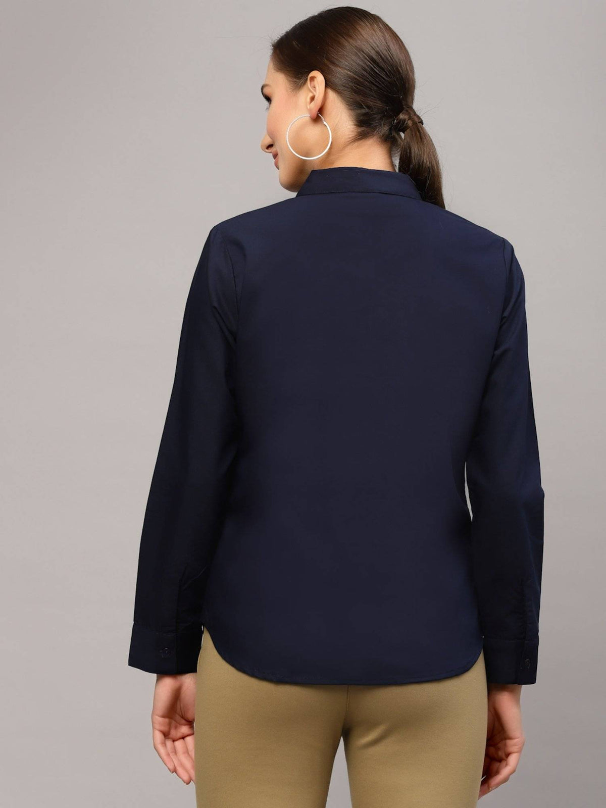 Women Solid White PolyCotton Regular Formal Shirt | S67 - view 28