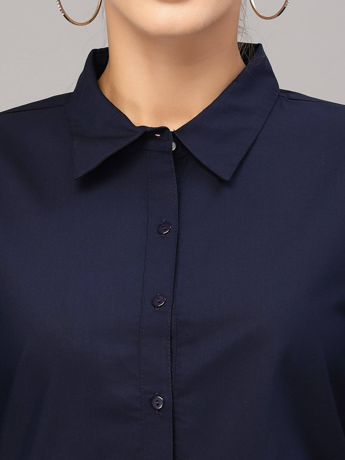 Women Solid White PolyCotton Regular Formal Shirt | S67 - view 29