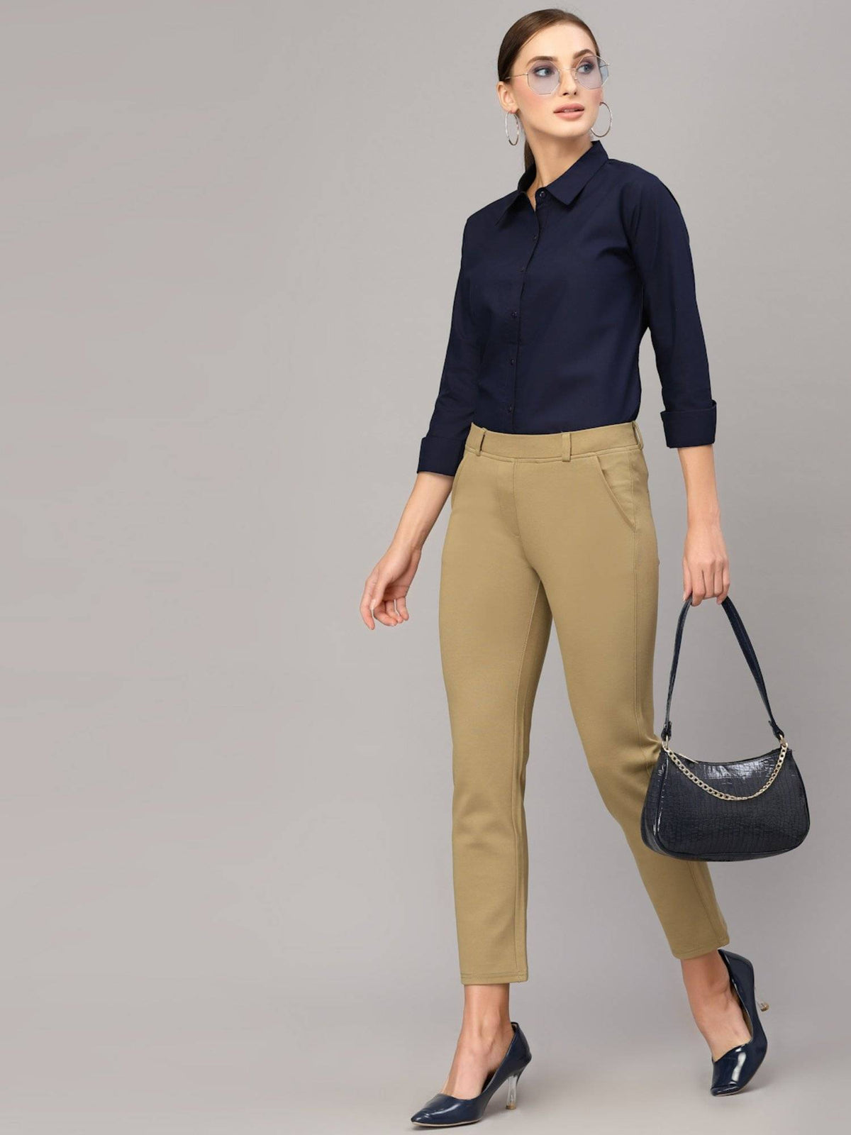Women Solid White PolyCotton Regular Formal Shirt | S67 - view 30