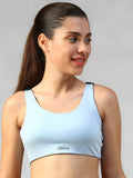 Black Spandex Solid Sports Bra | sb09 - view 13