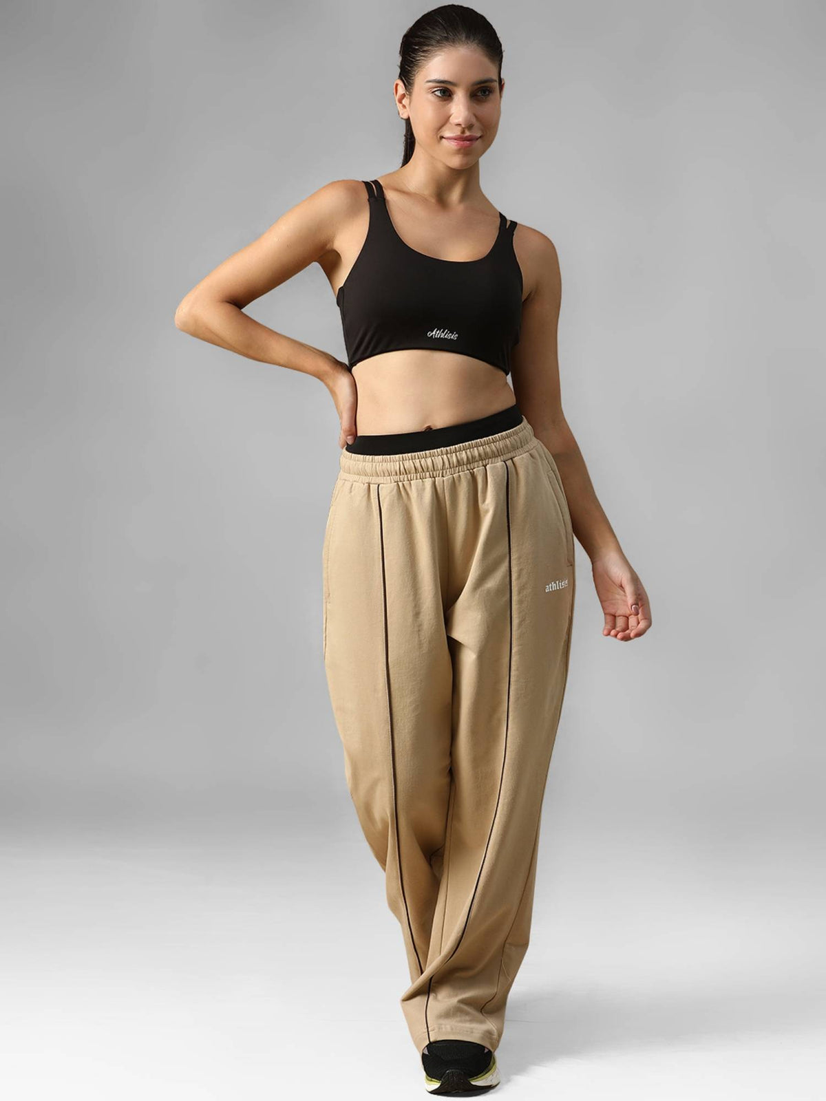 Mauve Spandex Solid Sports Bra | sb09 - view 17