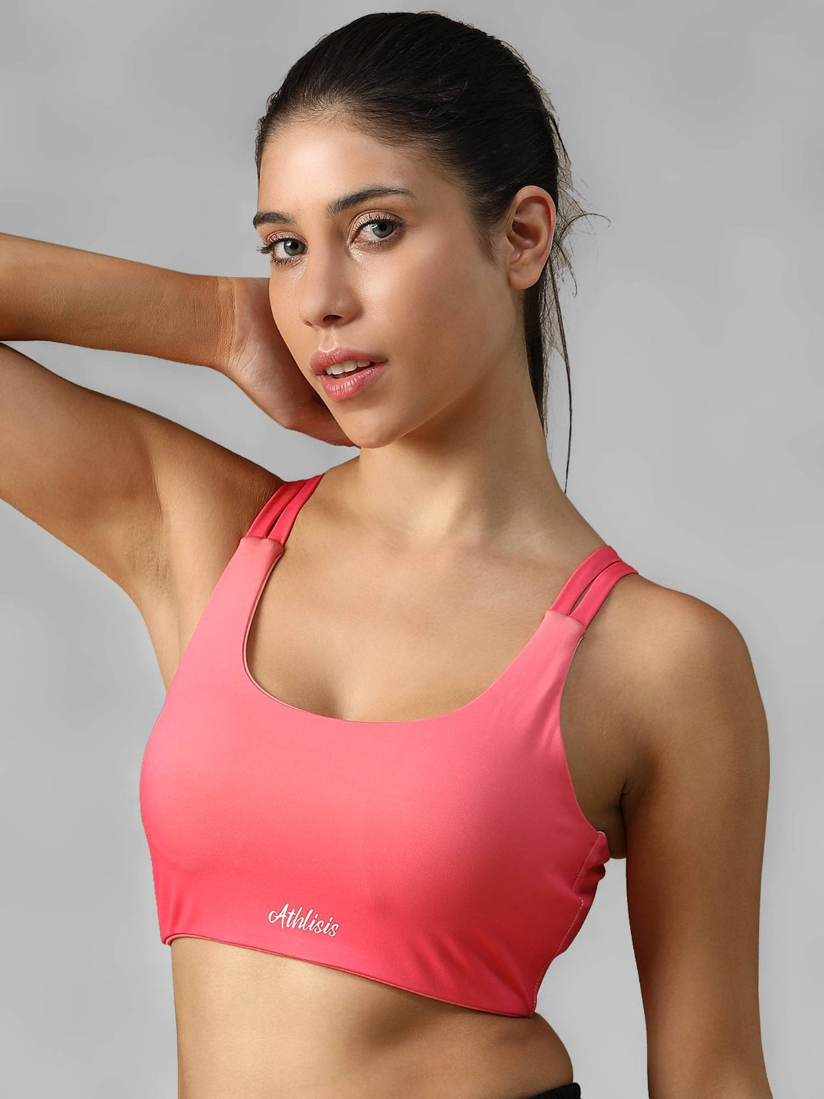 Blue Spandex Solid Sports Bra | sb09 - view 14