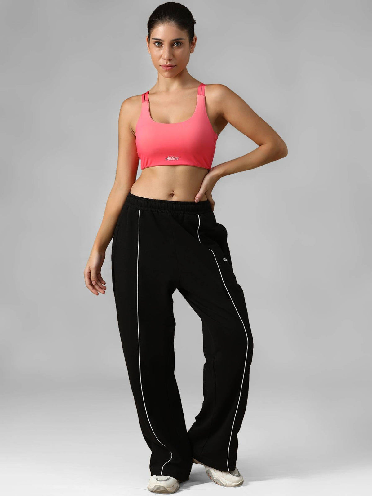 Blue Spandex Solid Sports Bra | sb09 - view 17