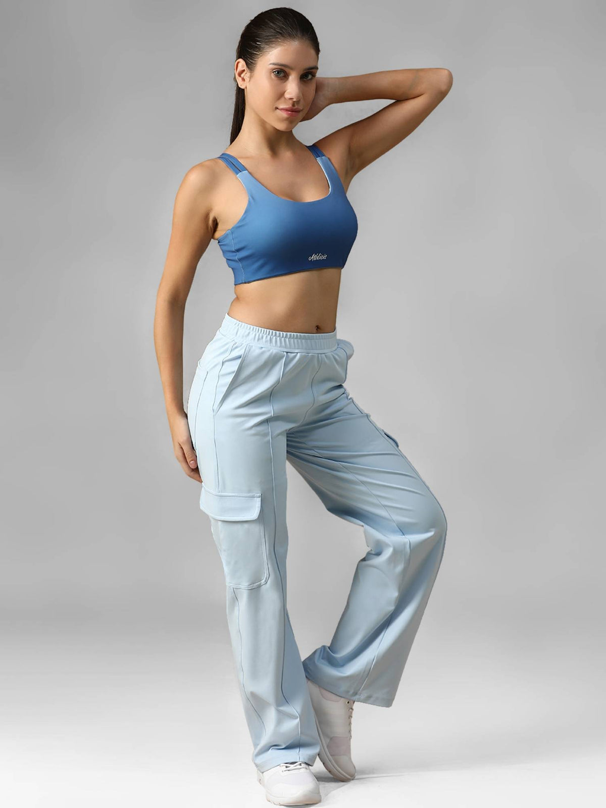 Mauve Spandex Solid Sports Bra | sb09 - view 11