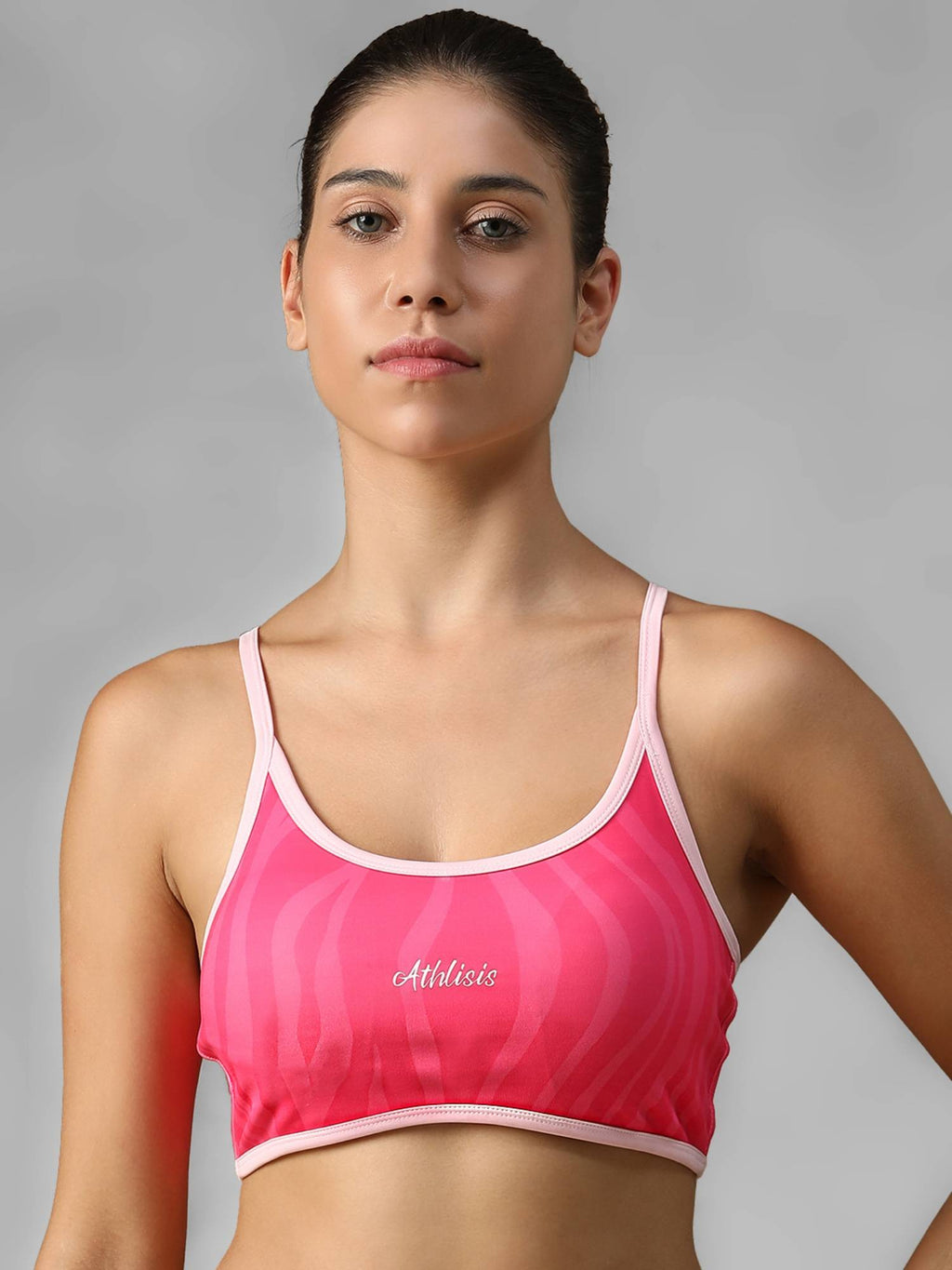 Black Spandex Solid Sports Bra | sb09 - view 7
