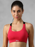 Black Spandex Solid Sports Bra | sb09 - view 13