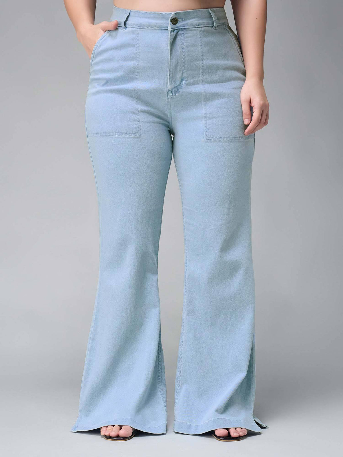 A+ Curve Collection Plus Size Bootcut High Rise Denim Jeans | BT10 - view 7