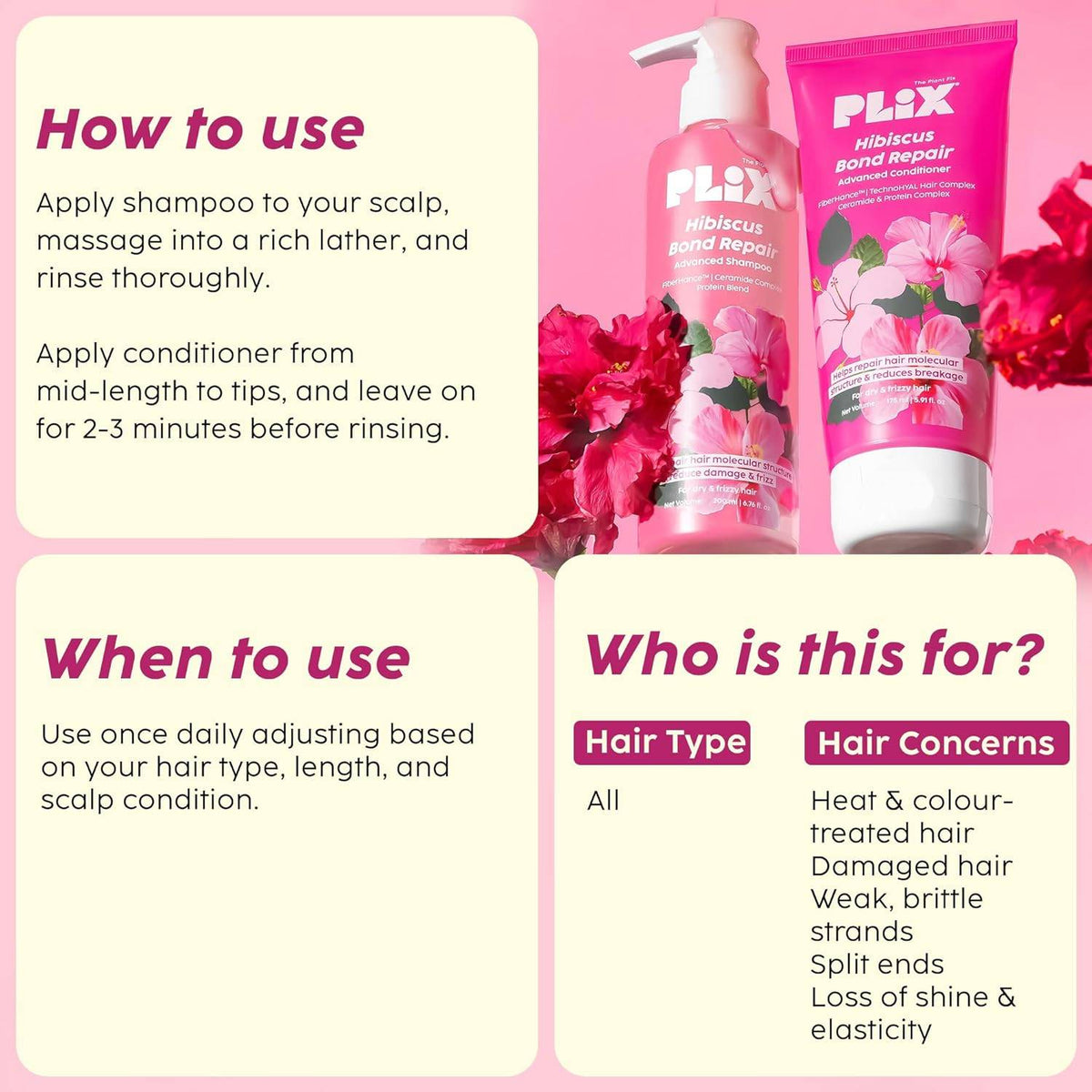 Hibiscus Bond Repair Advanced Shampoo + Conditioner | PL1 - view 4