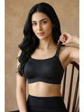 Zelocity High Impact Quick Dry Sports Bra - Jet Black | sb09 - view 1