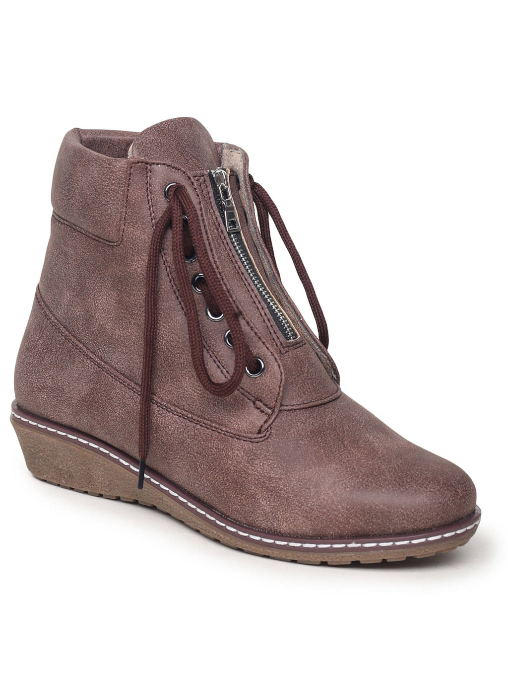Solid Brown Casual Boots | BT61 - view 1