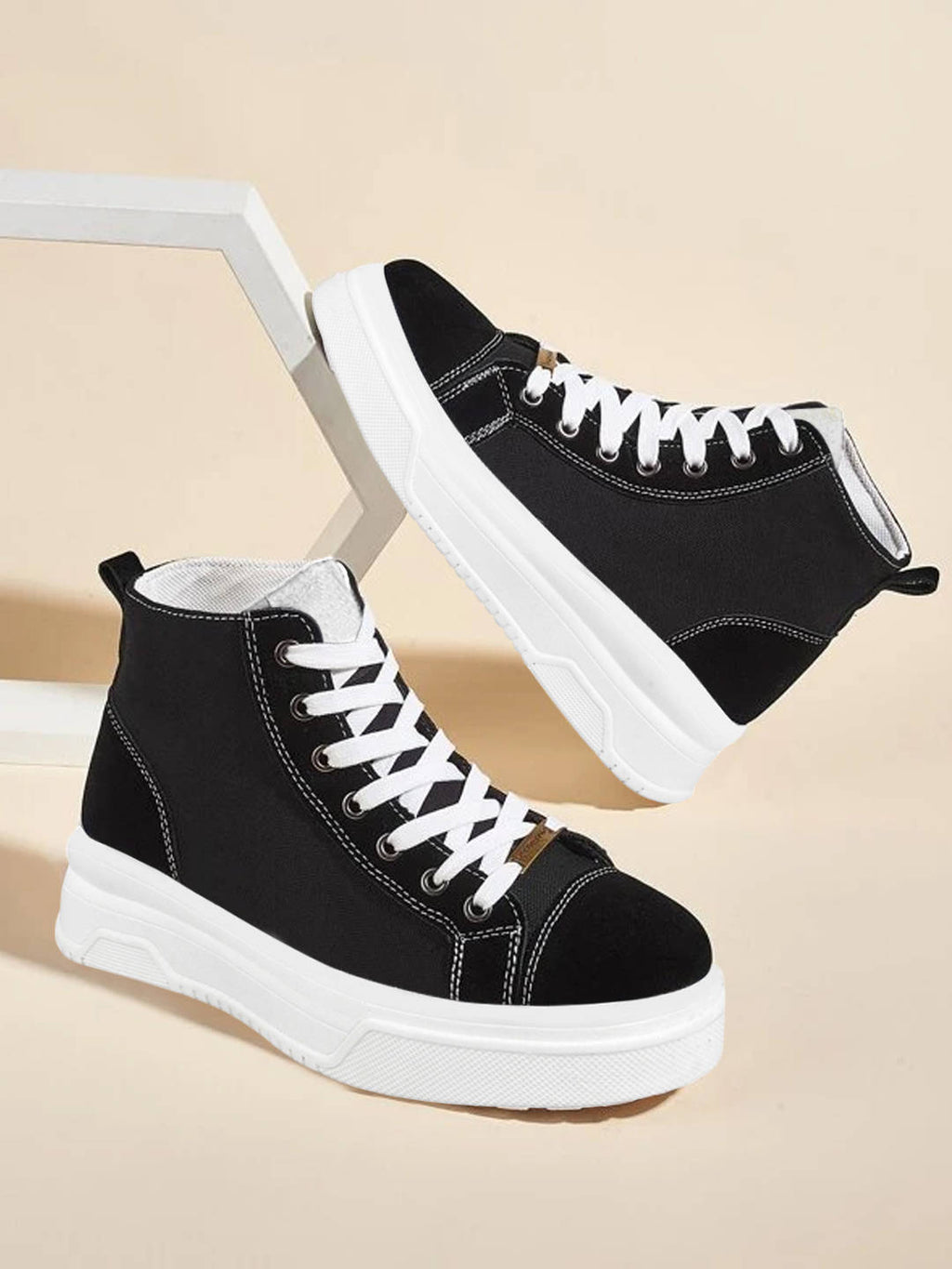 Women Black Solid Sneakers | SN09 - view 1