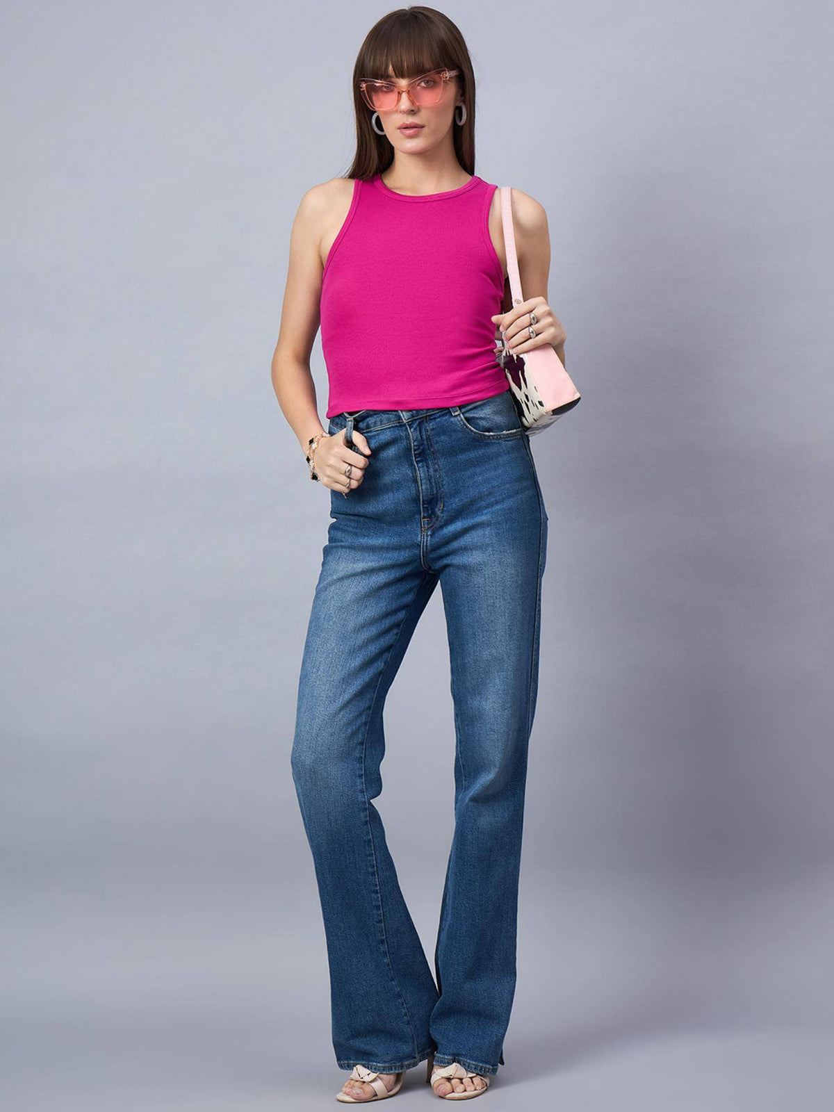 Cotton Crop Top - Pink | CT61 - view 5