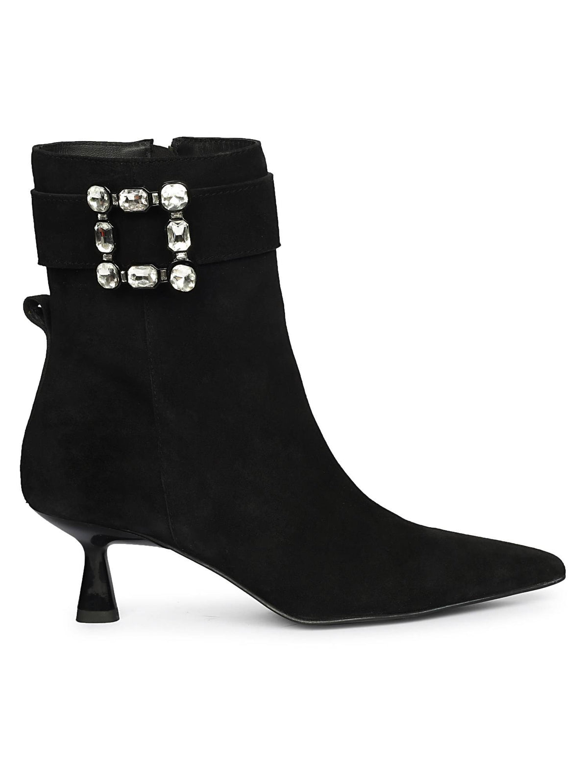 Women Black Leather Casual Boots | BT61 - view 2