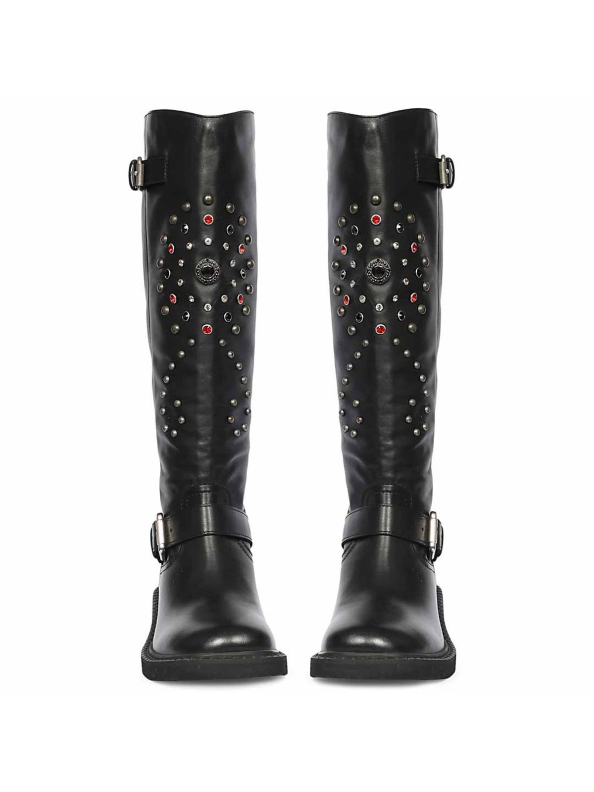Women Black Leather Buckle Boots | BT61 - view 4
