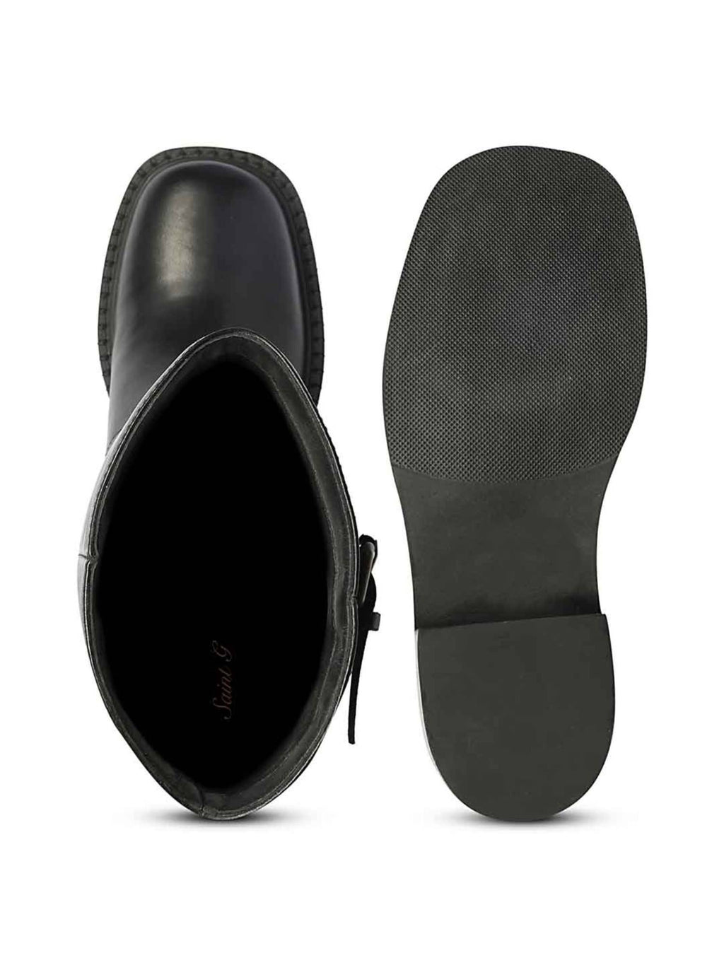 Women Black Leather Buckle Boots | BT61 - view 6