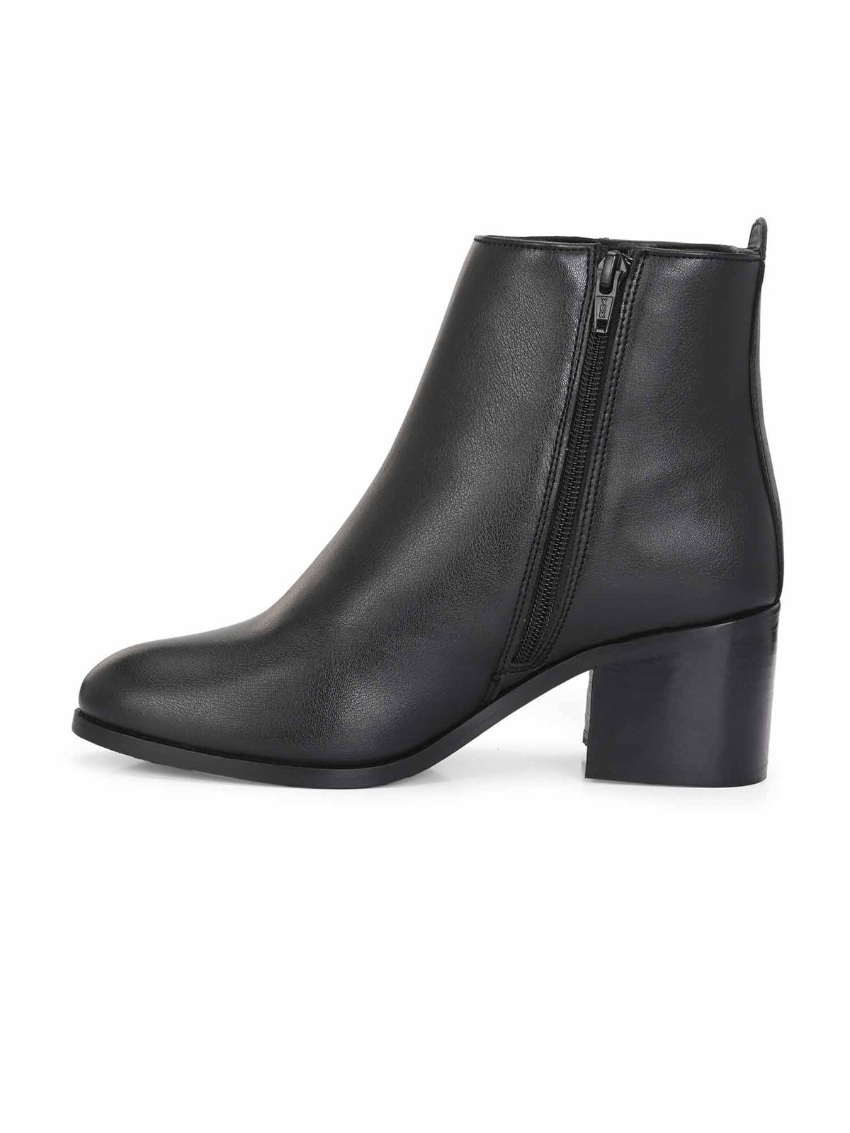 Women Black Synthetic Round Toe High Top Casual Boots | BT61 - view 4