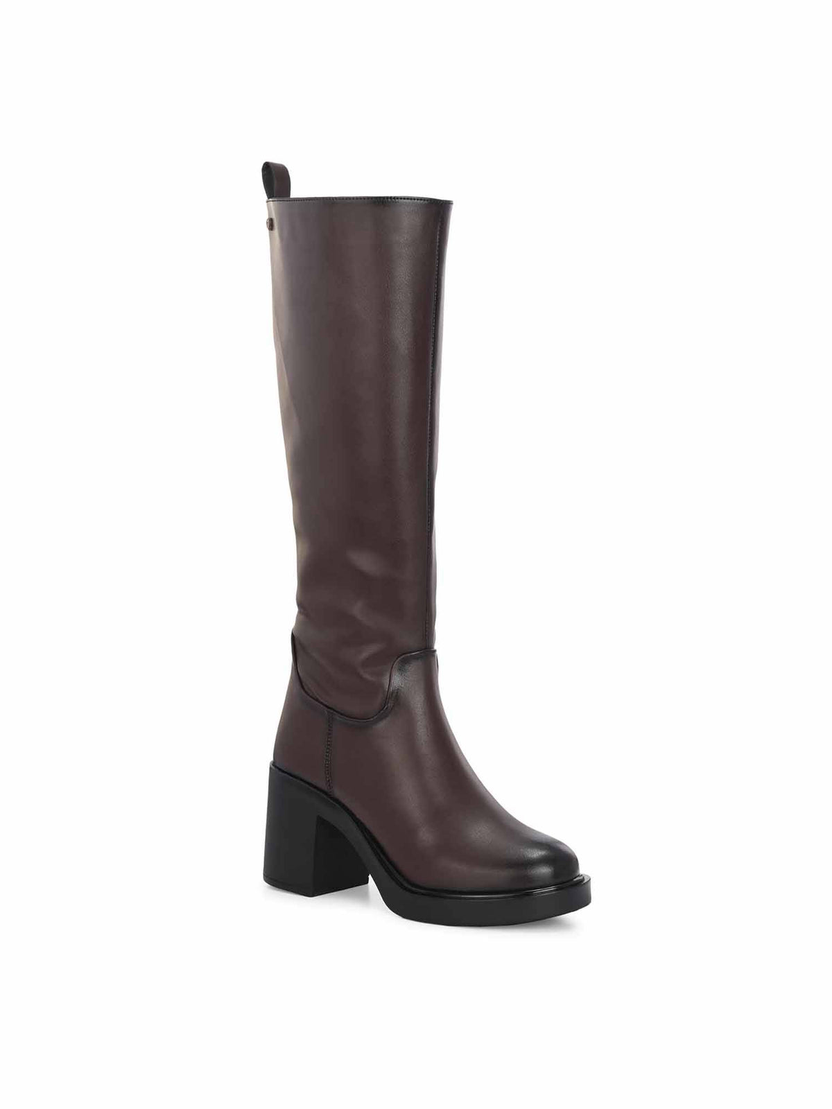 Women Brown Synthetic Round Toe High Top Casual Boots | BT61 - view 4