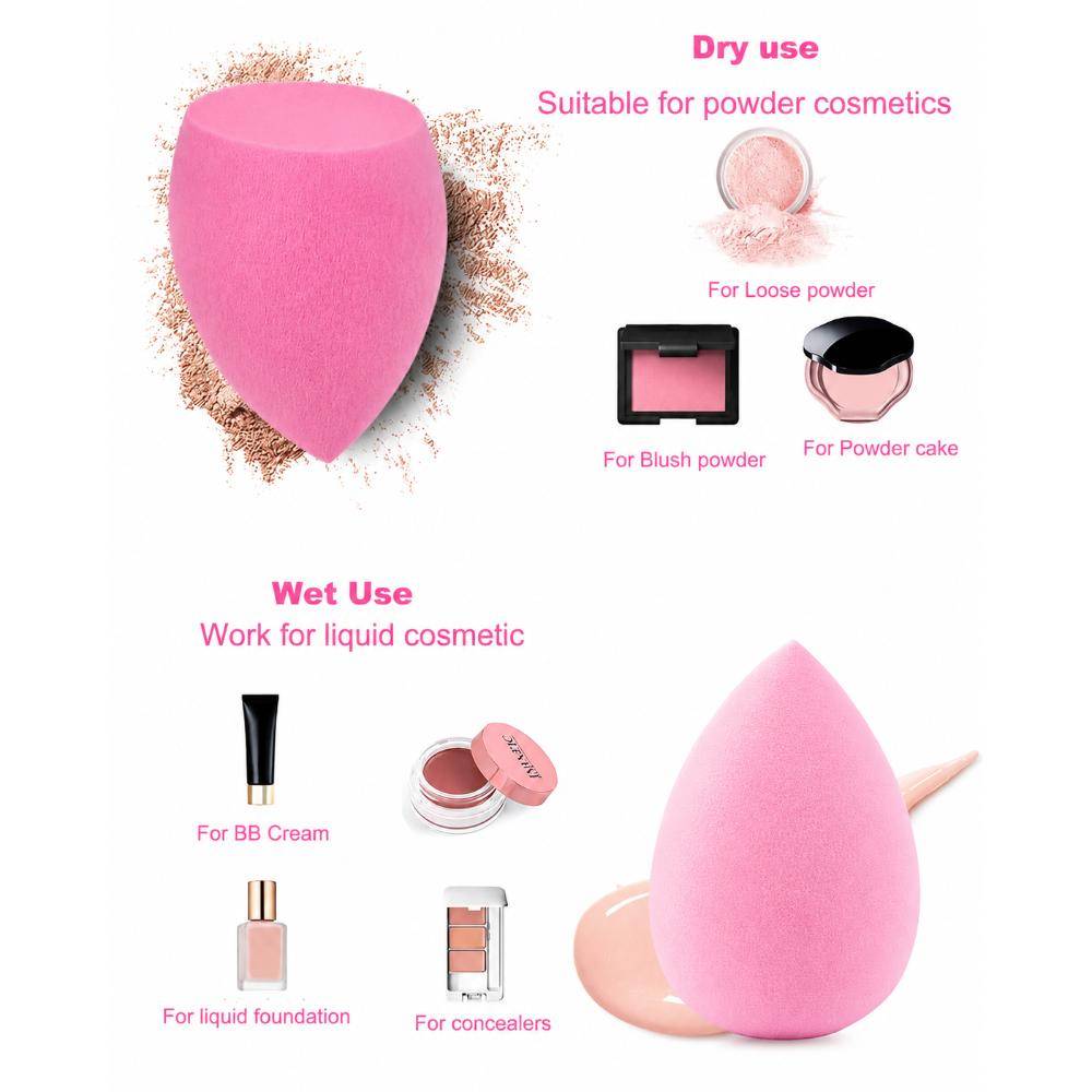 4 Makeup Sponges In Box - Beauty Applicator Puffs & Storage Case | T32 - view 2