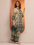 Libas Beige Printed Cotton Blend Co-Ord Sets CO87