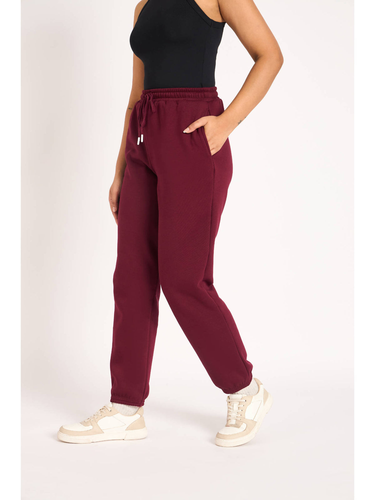 Wine Fleece Joggers | WJ89 - view 3