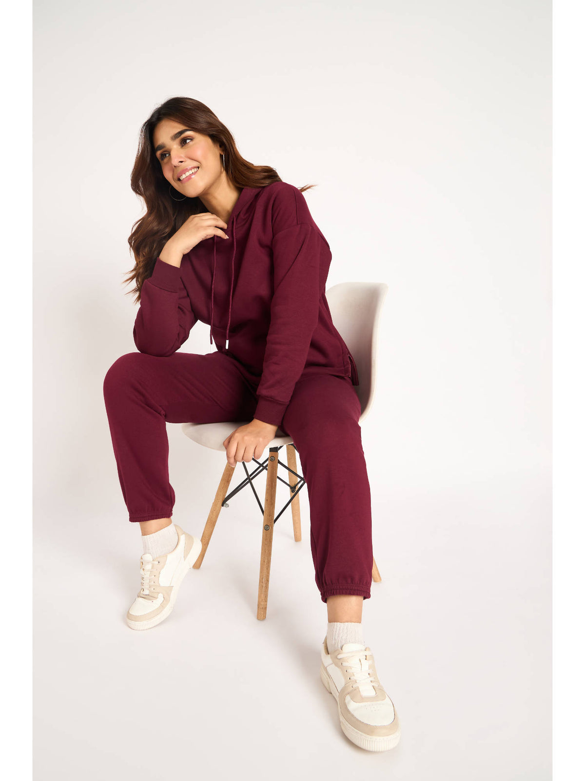 Wine Fleece Joggers | WJ89 - view 4