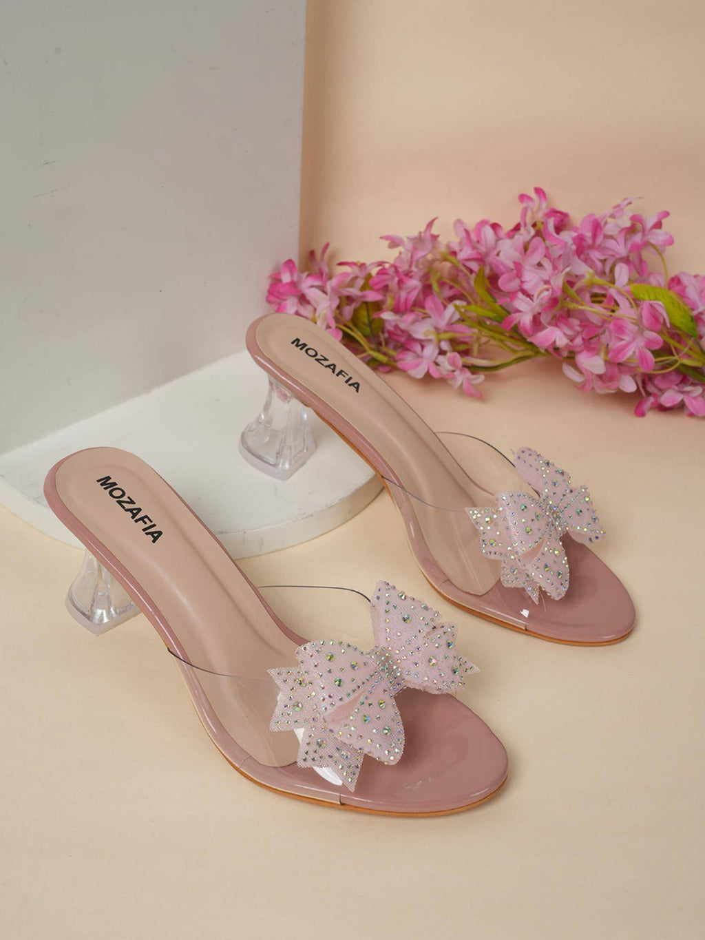 Women Pink Block Heels | H78 - view 2