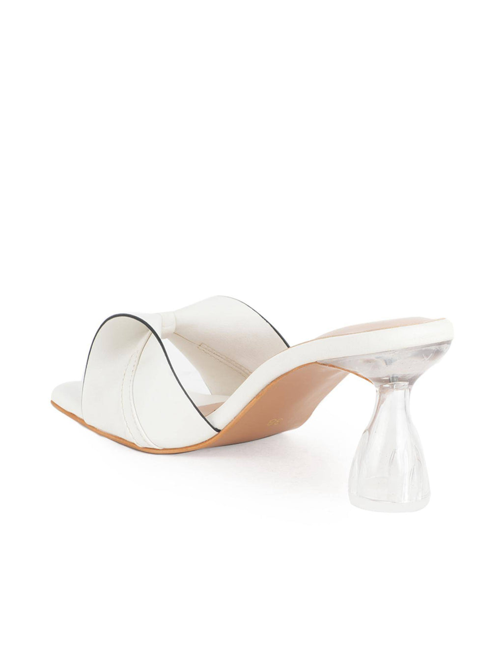 Women White Block Heels | H78 - view 6