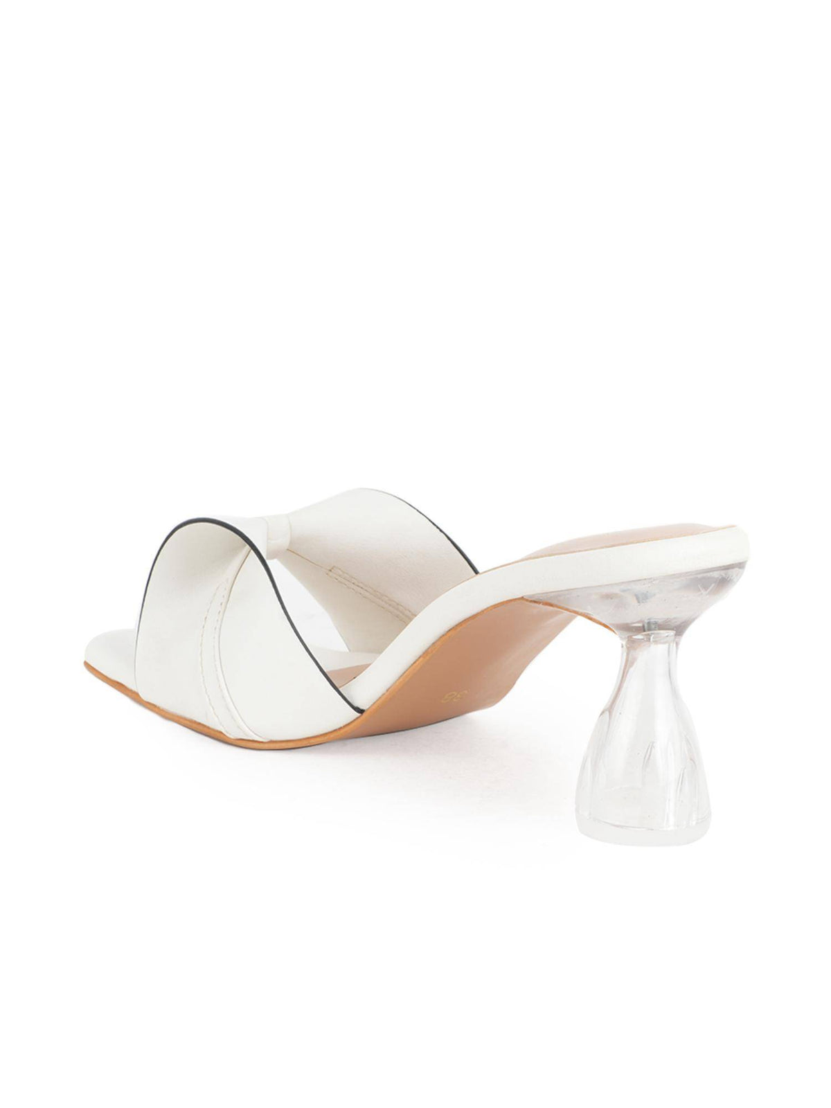 Women White Block Heels | H78 - view 6