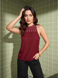 Maroon Crimson Urvi Top | HT67 - view 1