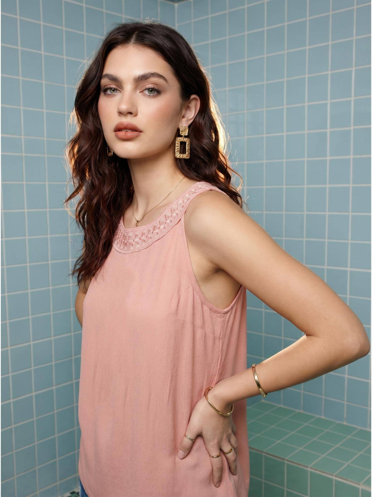Peach Kavita Top | HT67 - view 2