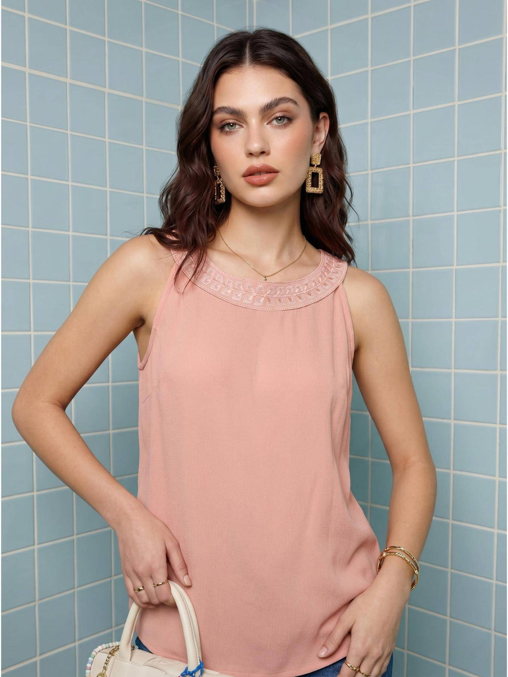 Peach Kavita Top | HT67 - view 3