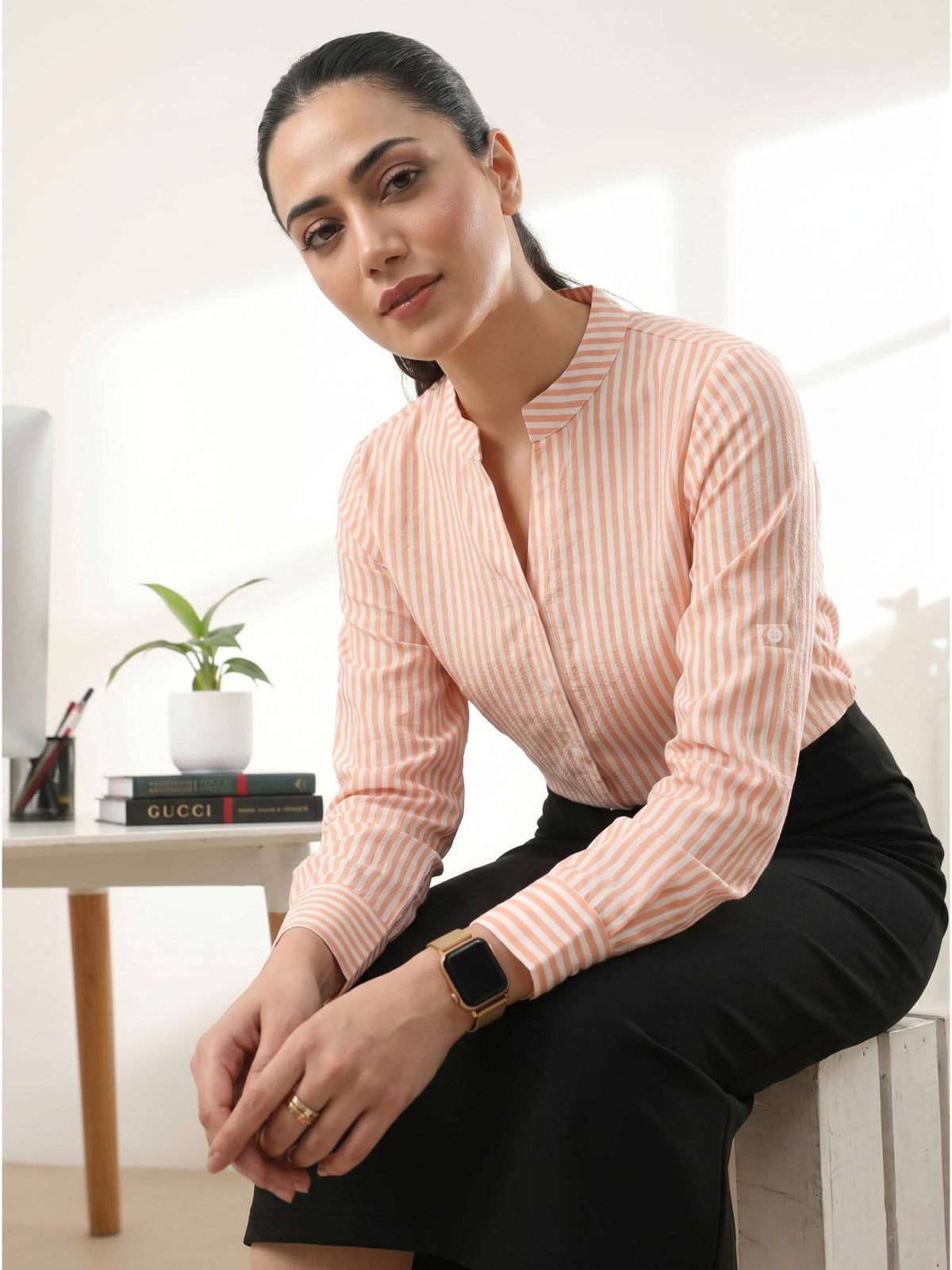 Peach Vedika Shirt | S67 - view 5