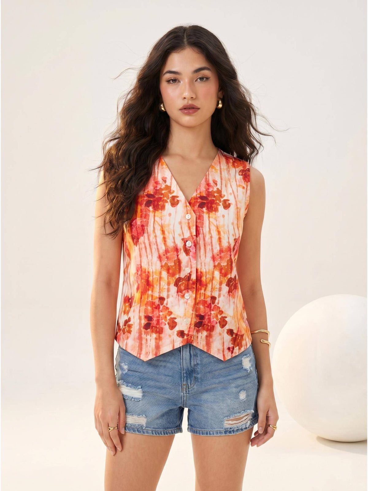 Mustard Sunset Parina Waistcoat | TT98 - view 1