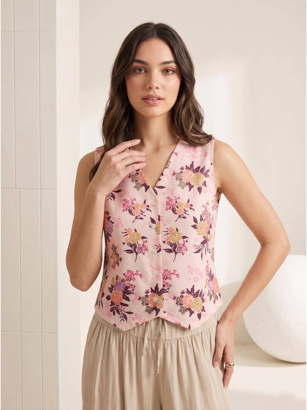 Pink Blush Riva Waistcoat | TT98 - view 1