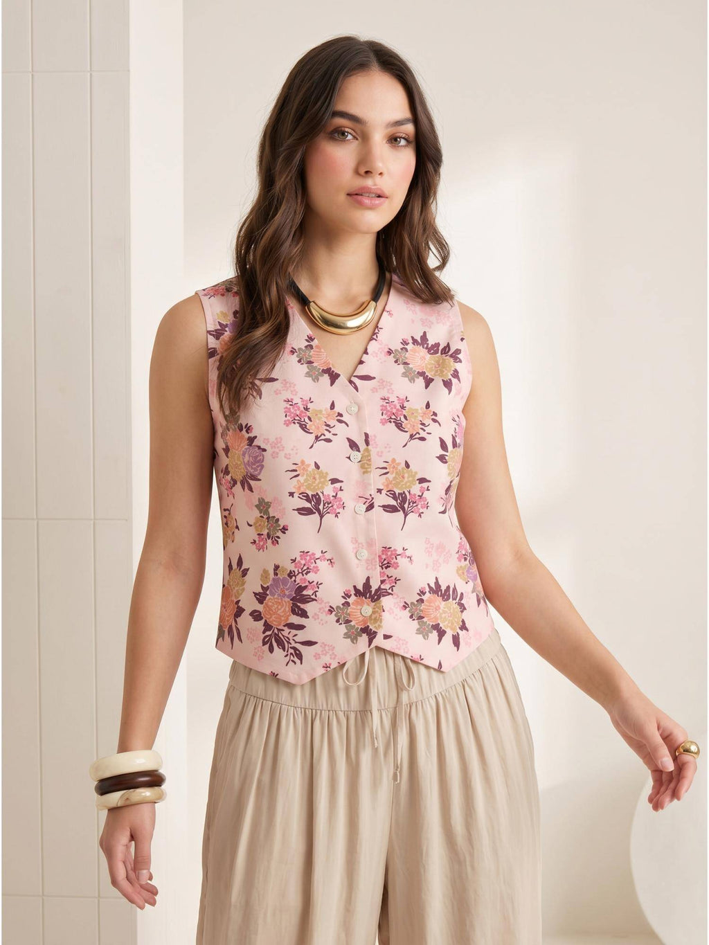 Pink Blush Riva Waistcoat | TT98 - view 3
